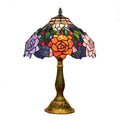 Stained Glass Rose Table Lamp