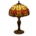 Style Red Tulip Stained Table Lamp