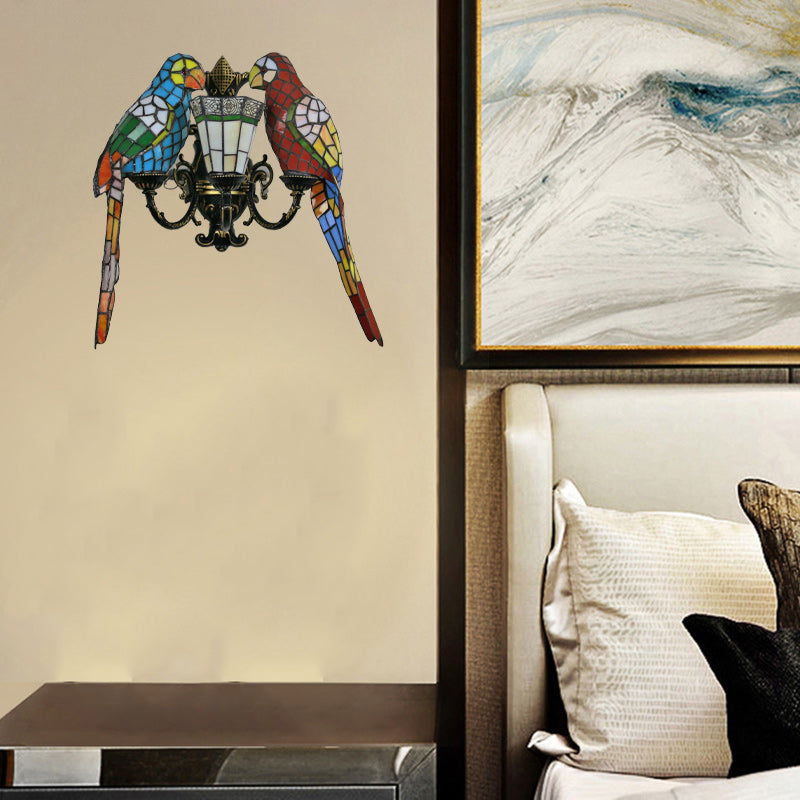 Parrot Round Table Half 3-Light Wall Lamp