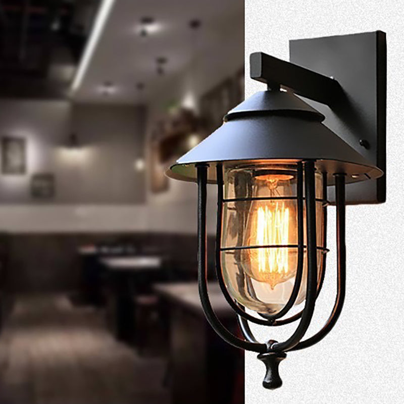 Bird Cage Iron Glass Outdoor Light