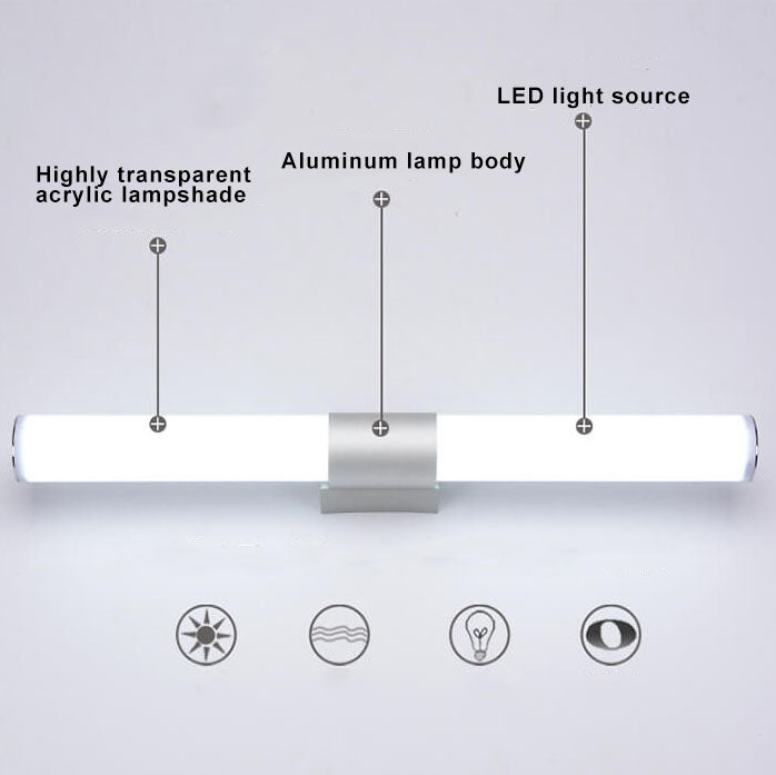 Cylinder Mirror Front Wall Lamp