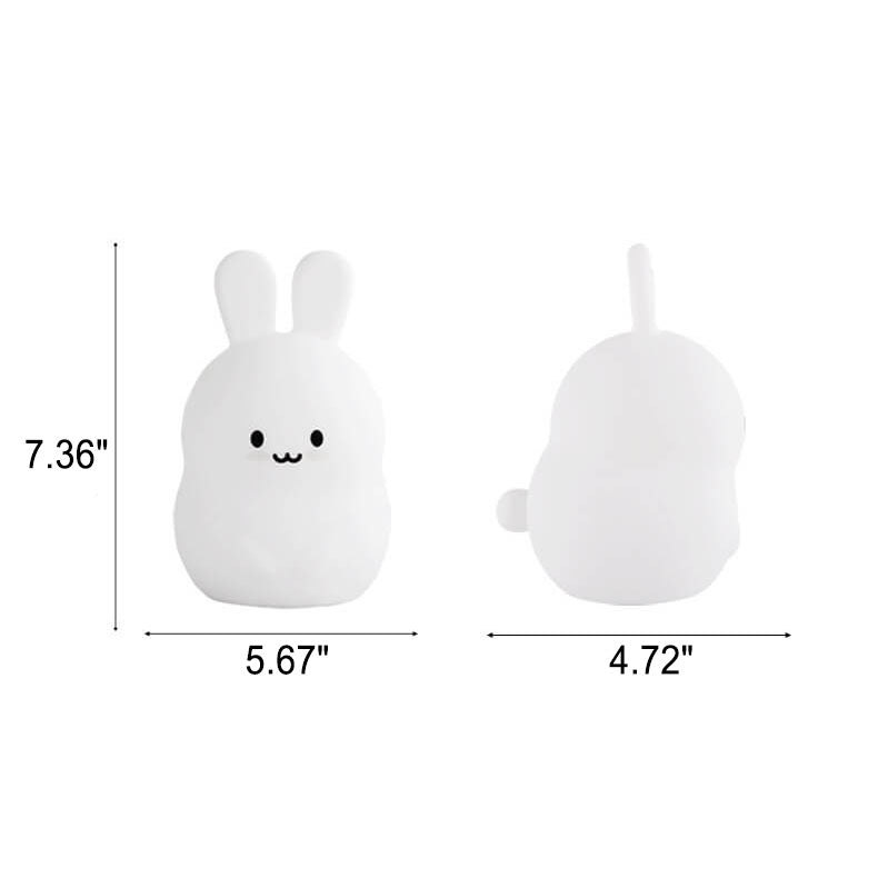 Cute Rabbit Pat Silicone Table Lamp