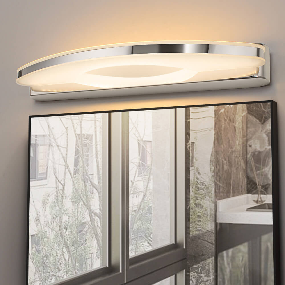 Acrylic Lampshade Curved Mirror Wall Lamp