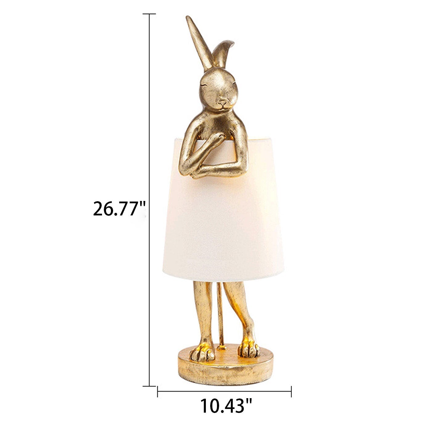 Apron Rabbit Resin Table Lamp