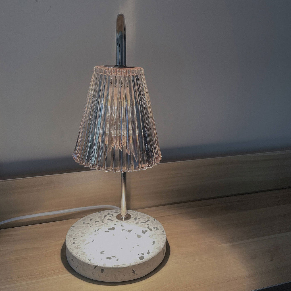 Glass Terrazzo Melting Wax Table Lamp