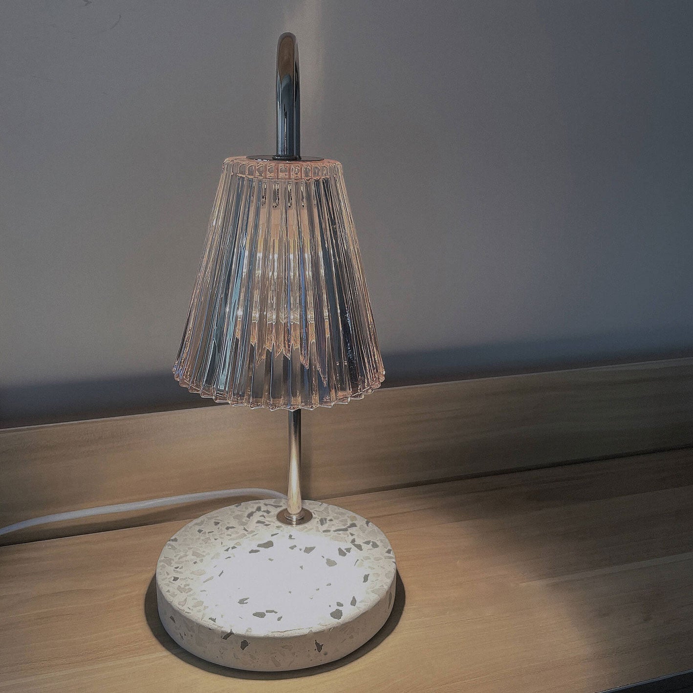 Glass Terrazzo Melting Wax Table Lamp