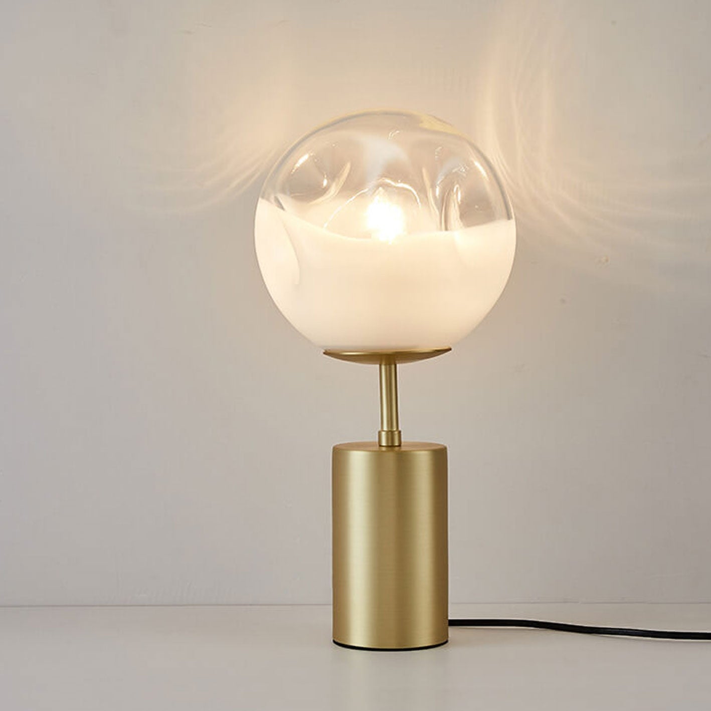 Convex Glass Spherical Table Lamp