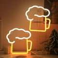 Neon Beer Mug Battery/USB Floor Lamp