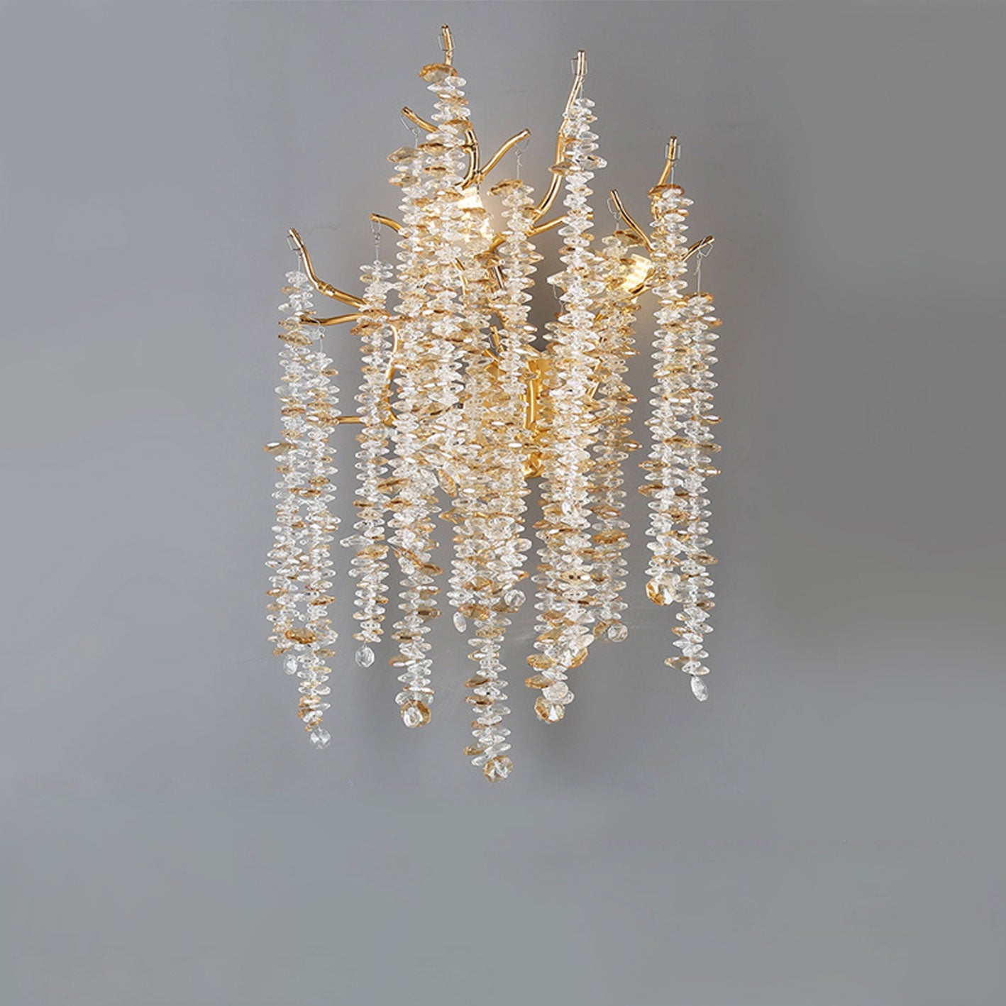 Tree Branch Crystal 3-Light Wall Lamp