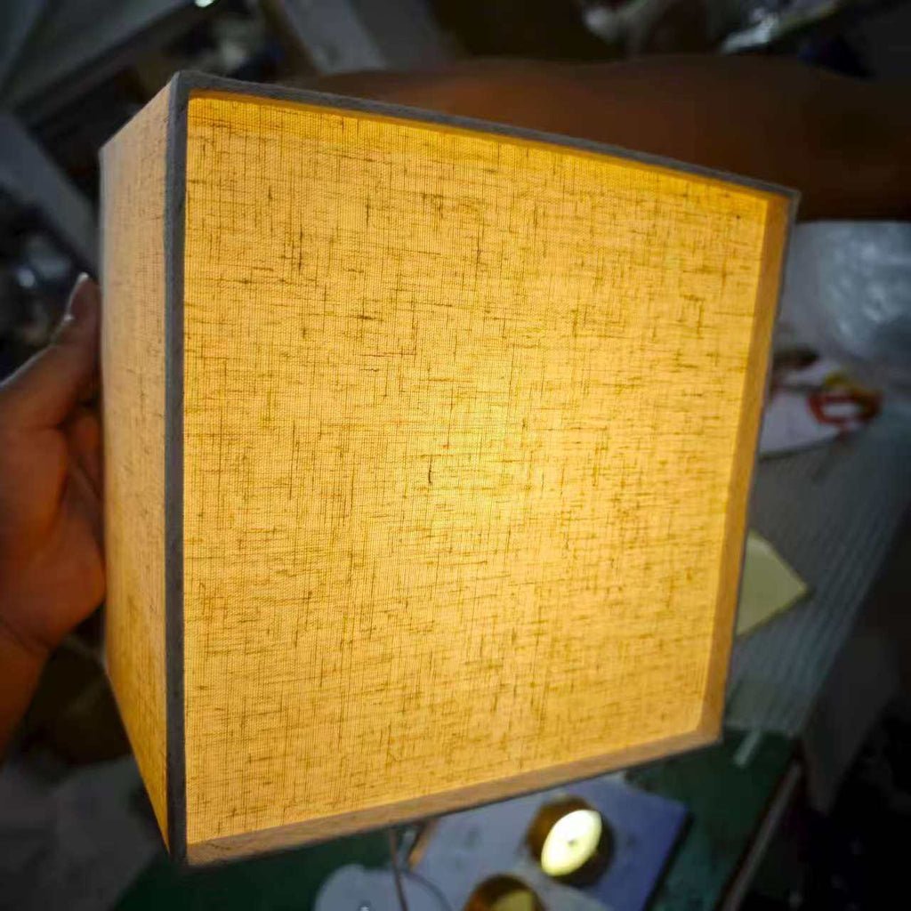 Square Fabric Living Room Wall Lamp