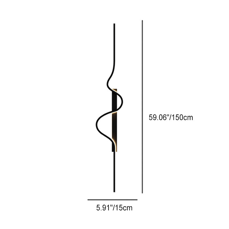 Long Wave Design Aluminum Wall Lamp