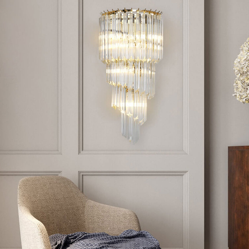 Crystal Four Layers 4-Light Wall Lamp