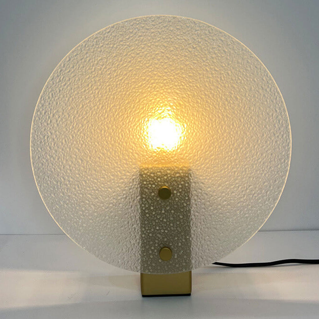 Round Frosted Glass Table Lamp