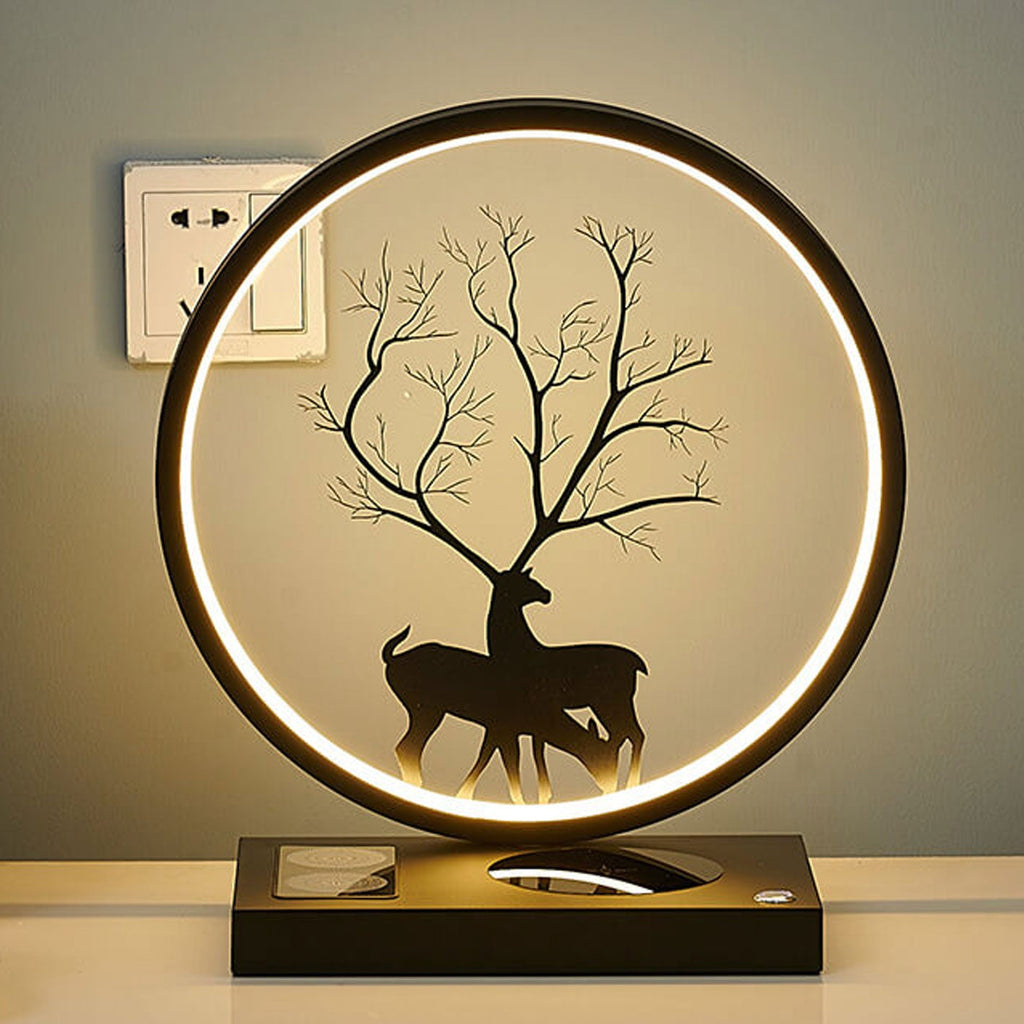 Iron Aluminum Wireless Charging Table Lamp