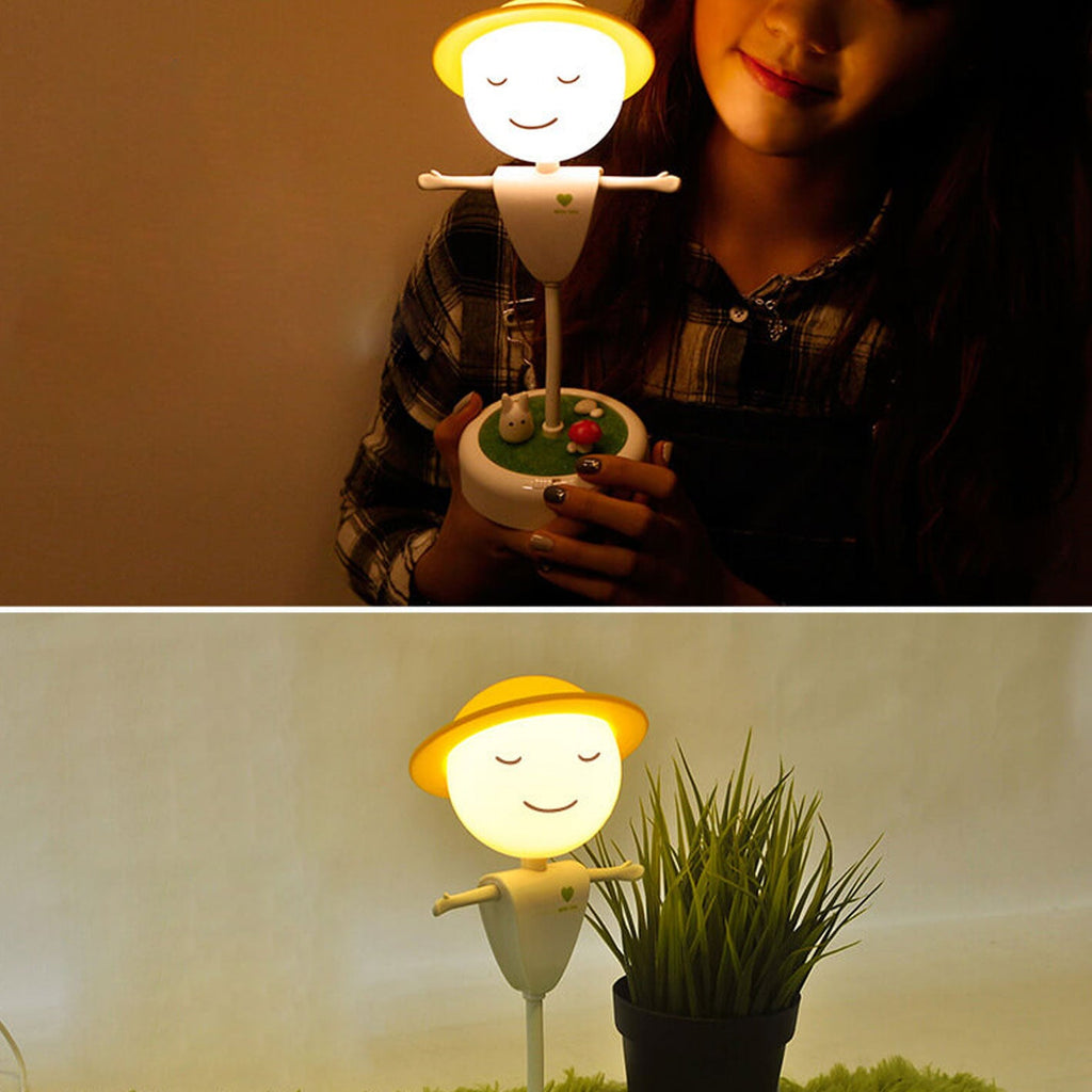Cartoon Scarecrow Smiling Face Table Lamp