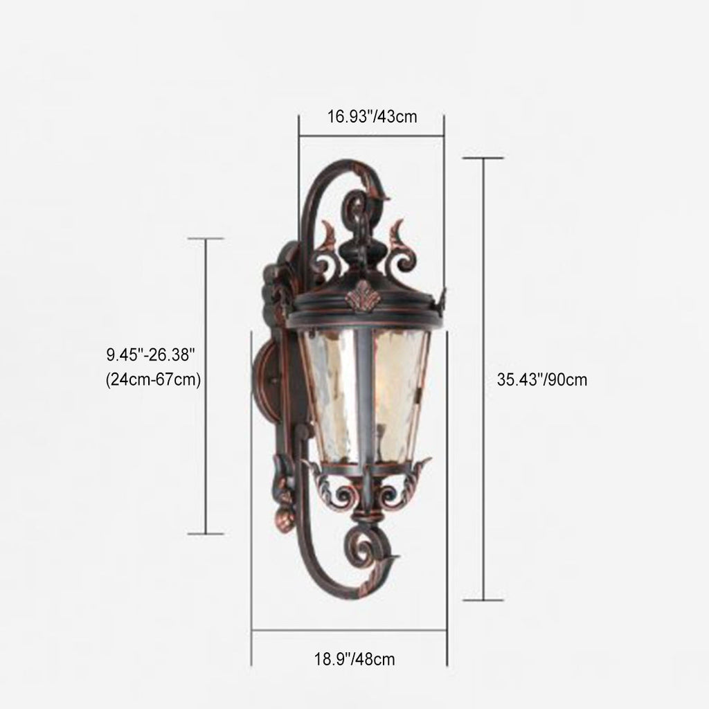 Aluminum Glass Cylinder Patio Outdoor Light