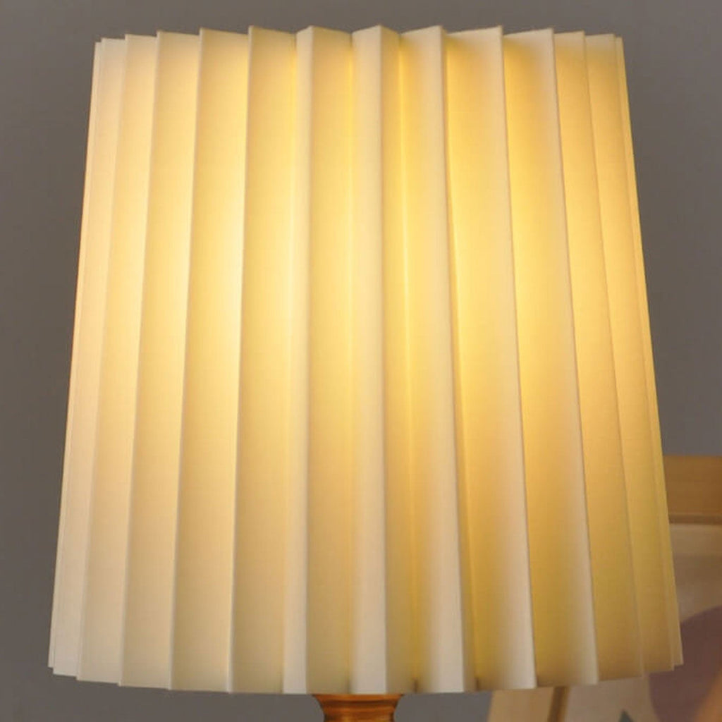 Korean Pleated Column Solid Table Lamp