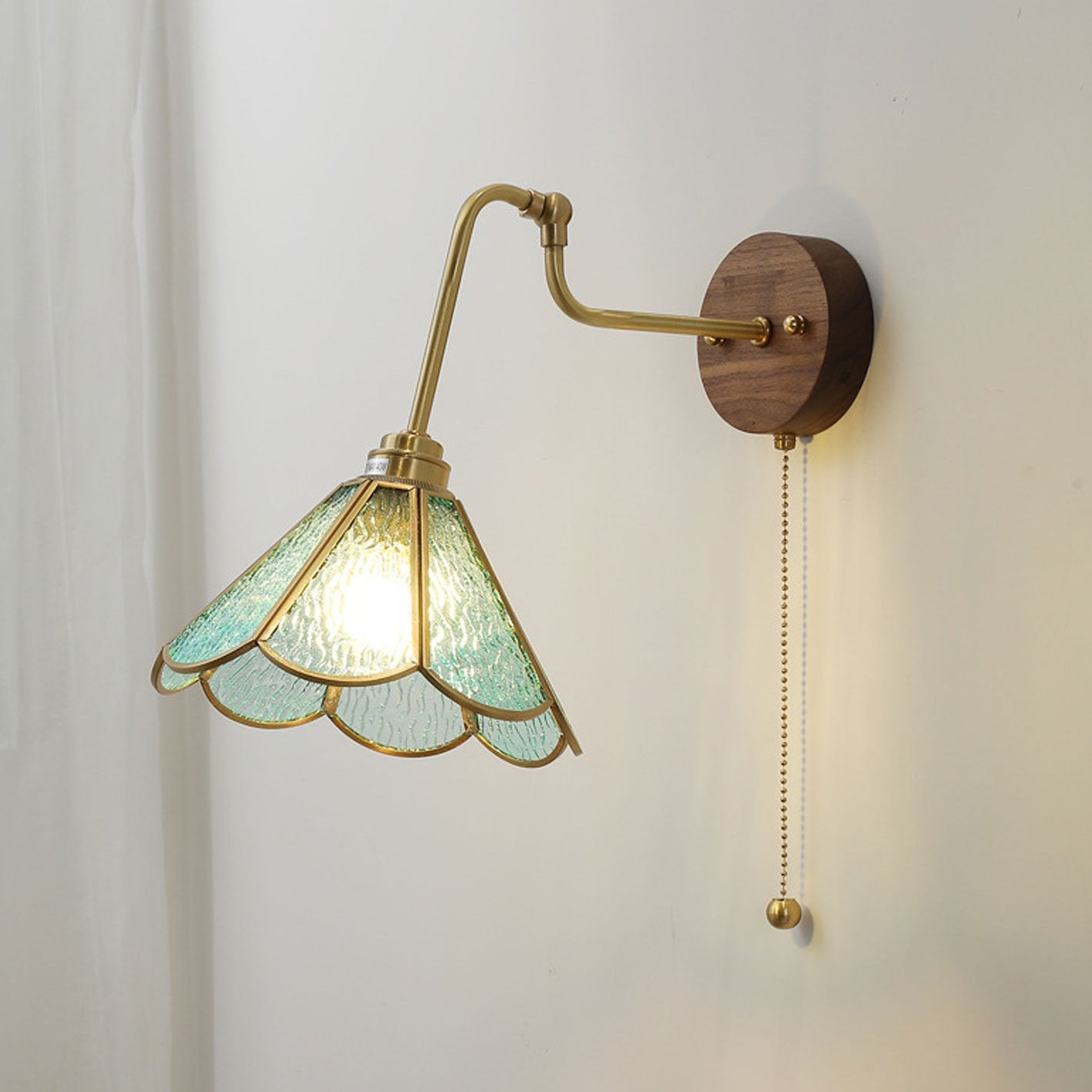 Brass Glass Switch Wall Lamp