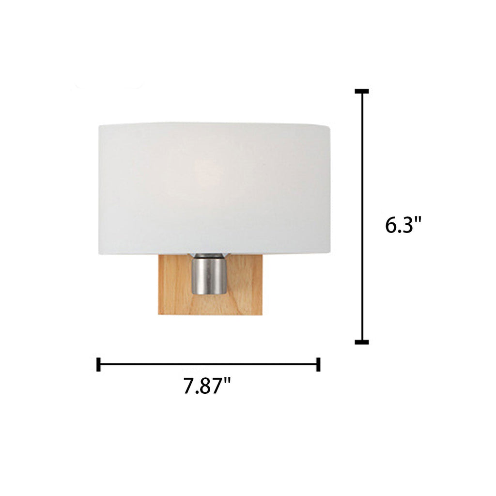 Solid Wood Glass Wall Lamp