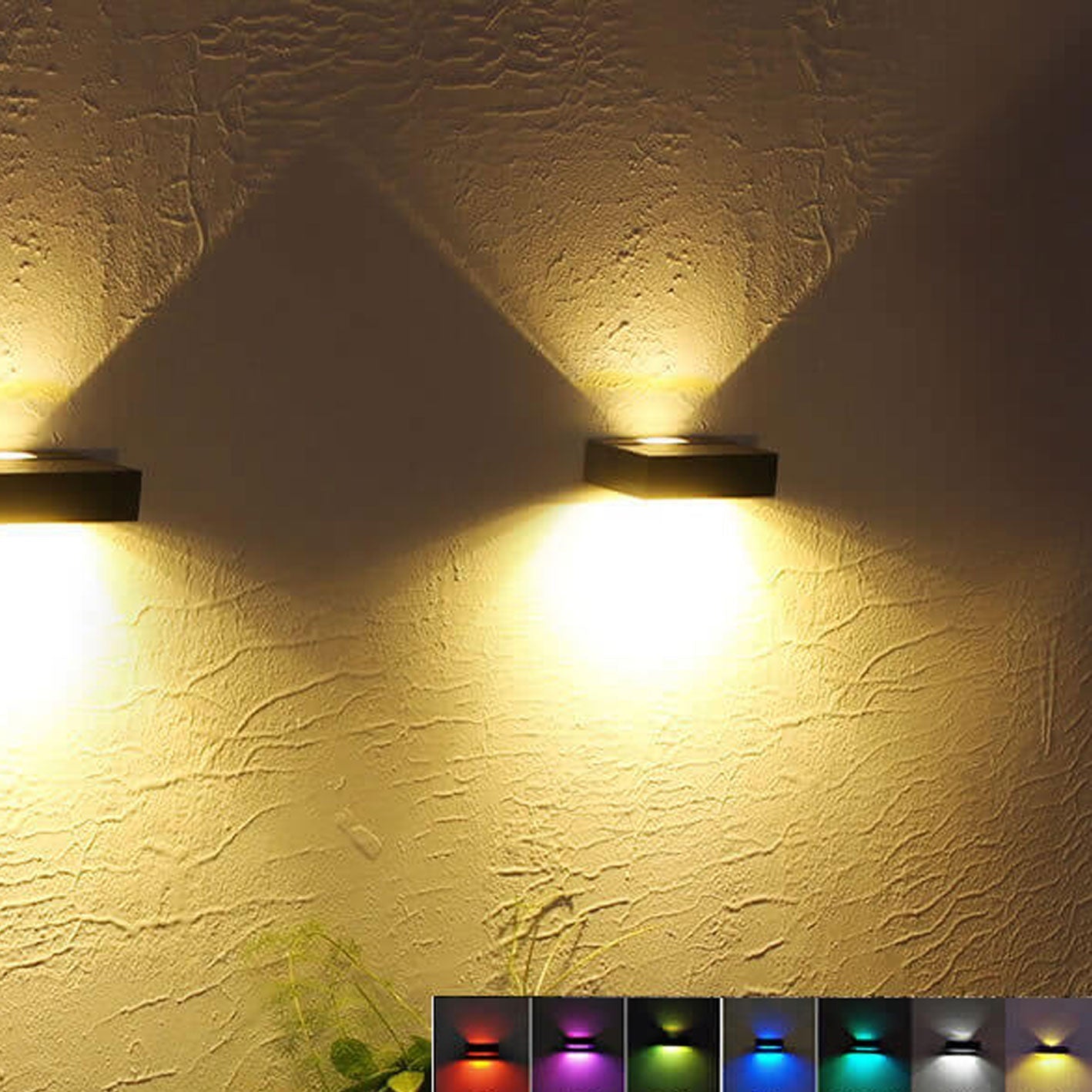 Square Double Head Patio Outdoor Light