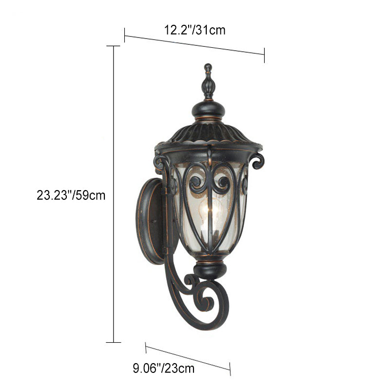 Lace Goblet Aluminum Glass Outdoor Light