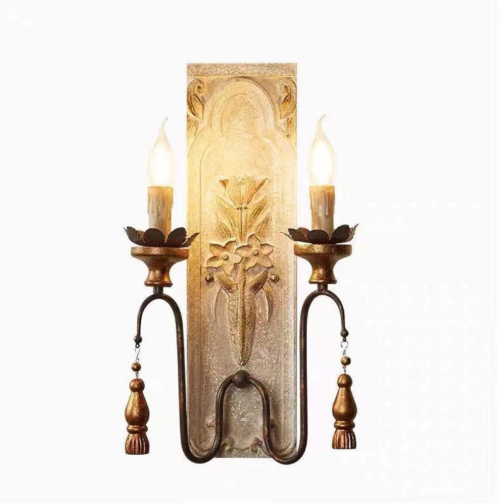 Country Plastic 2-Light Wall Lamp