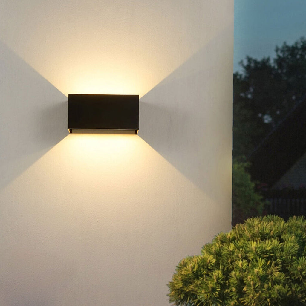 Rectangular Up Down Illuminated Outdoor Light