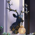 Fortune Deer Head Resin Wall Lamp