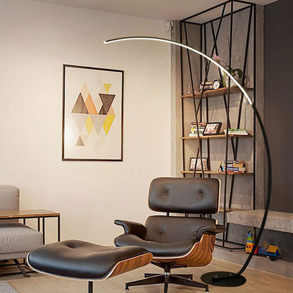 Minimalist Curved Line Aluminum Floor Lamp