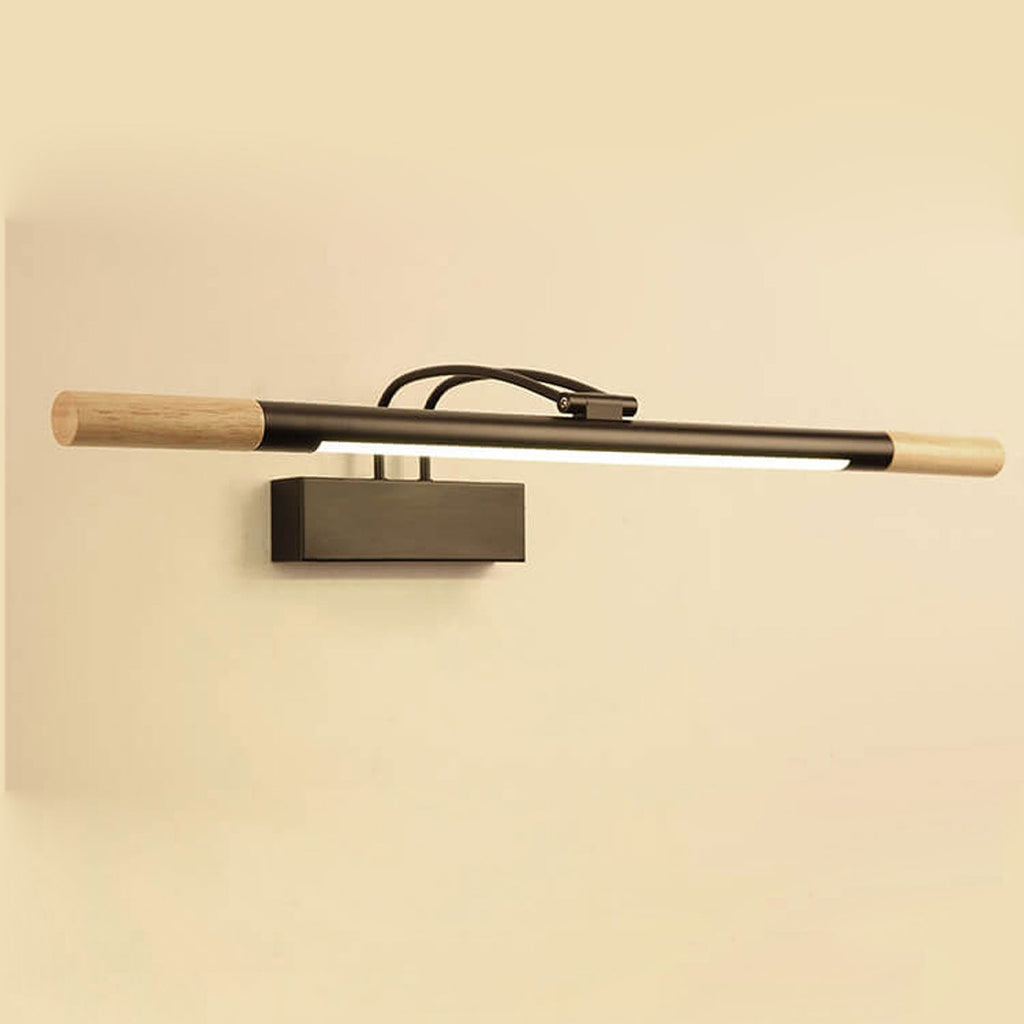 Solid Wood Curved Arm Wall Lamp