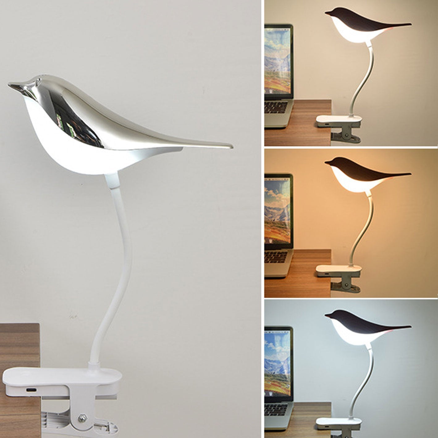 Bird Clip Charging Night Table Lamp