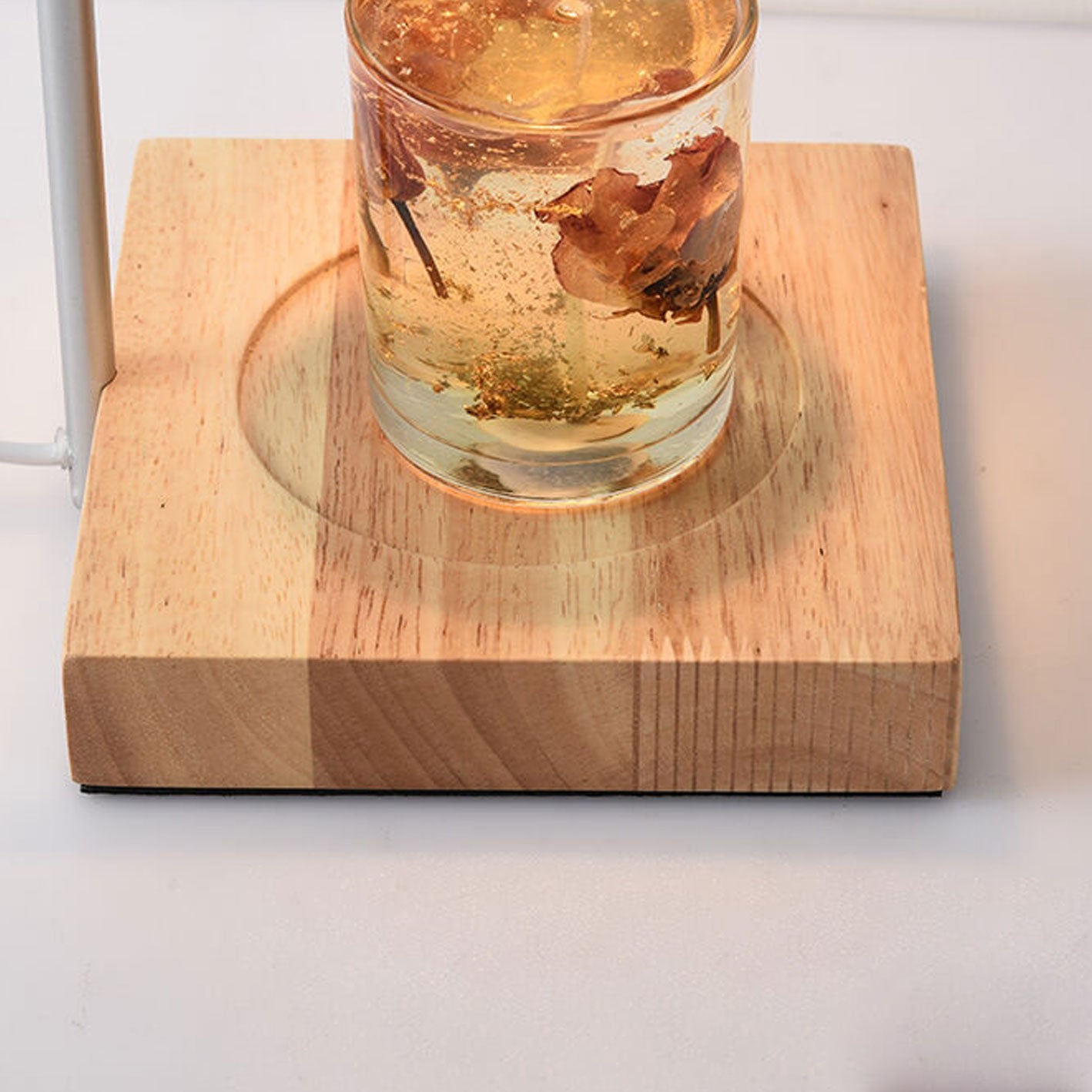Cone Wood Melting Wax 2-Light Table Lamp