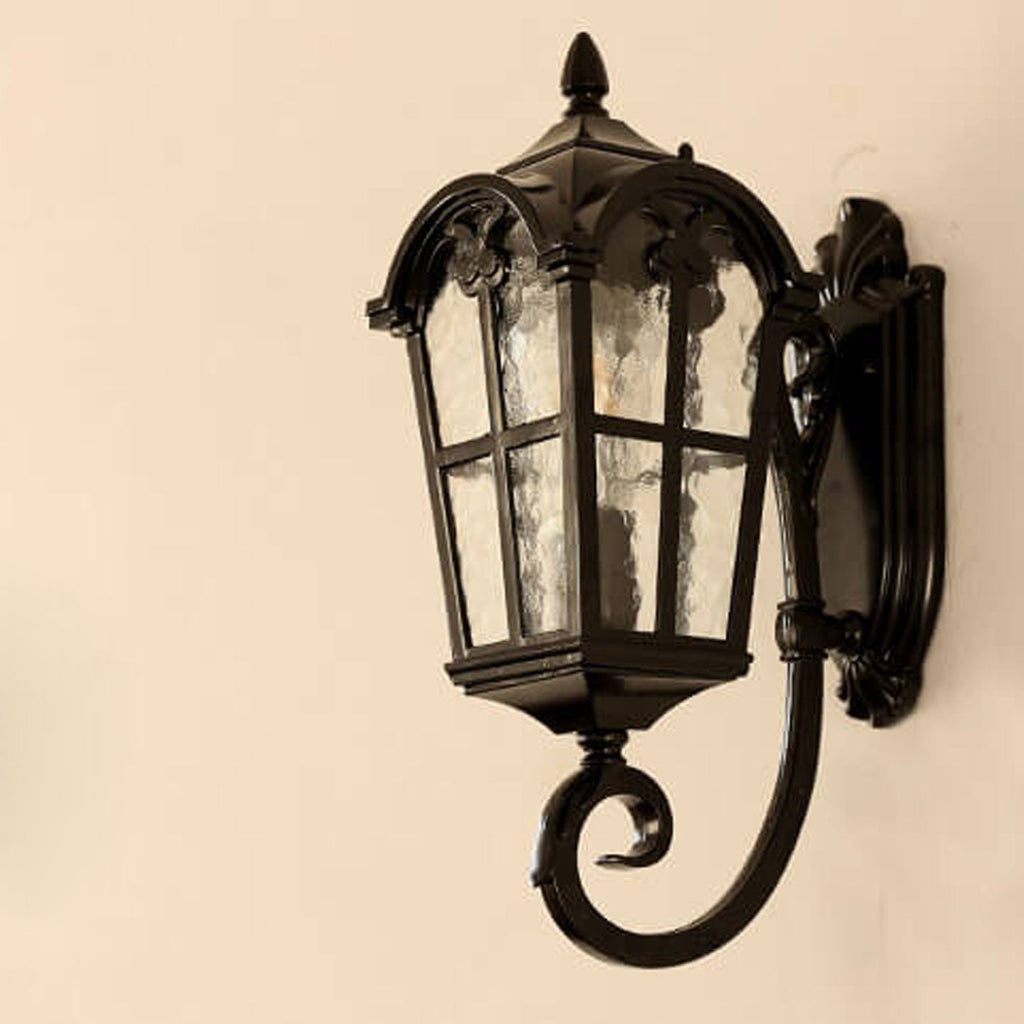 Glass Aluminum Lantern Outdoor Light
