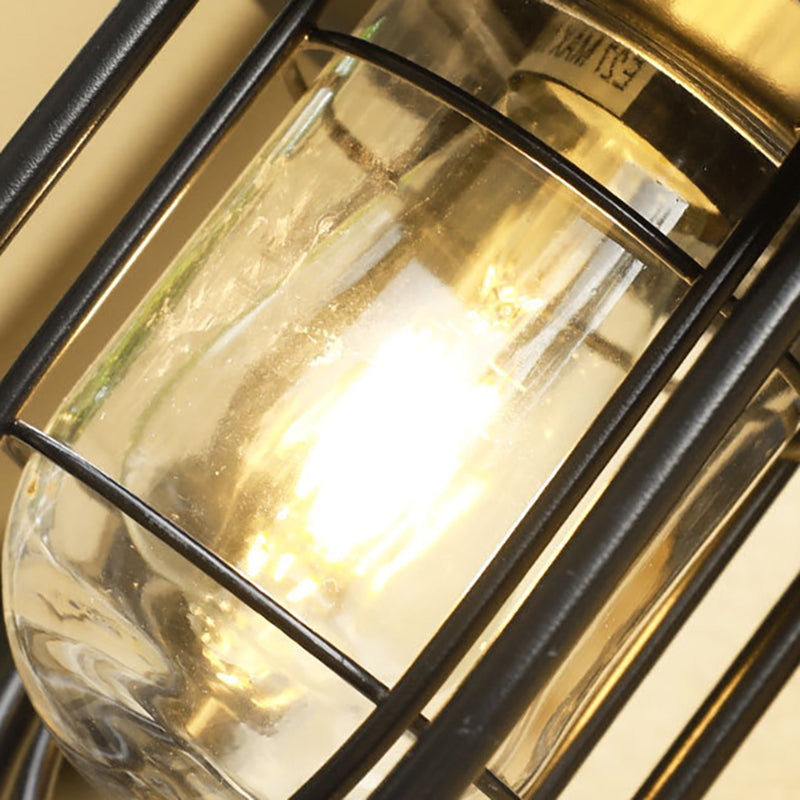 Bird Cage Iron Glass Outdoor Light