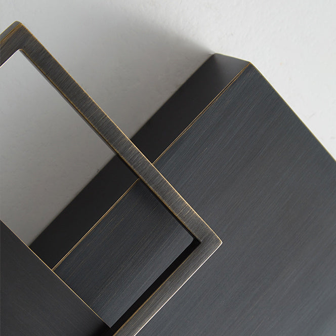 All Copper Rectangular Geometric Wall Lamp