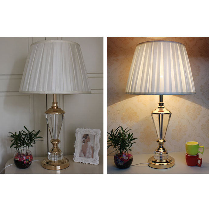 European-style Crystal Fabric Table Lamp