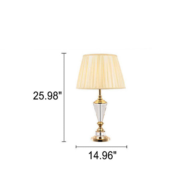 European-style Crystal Fabric Table Lamp
