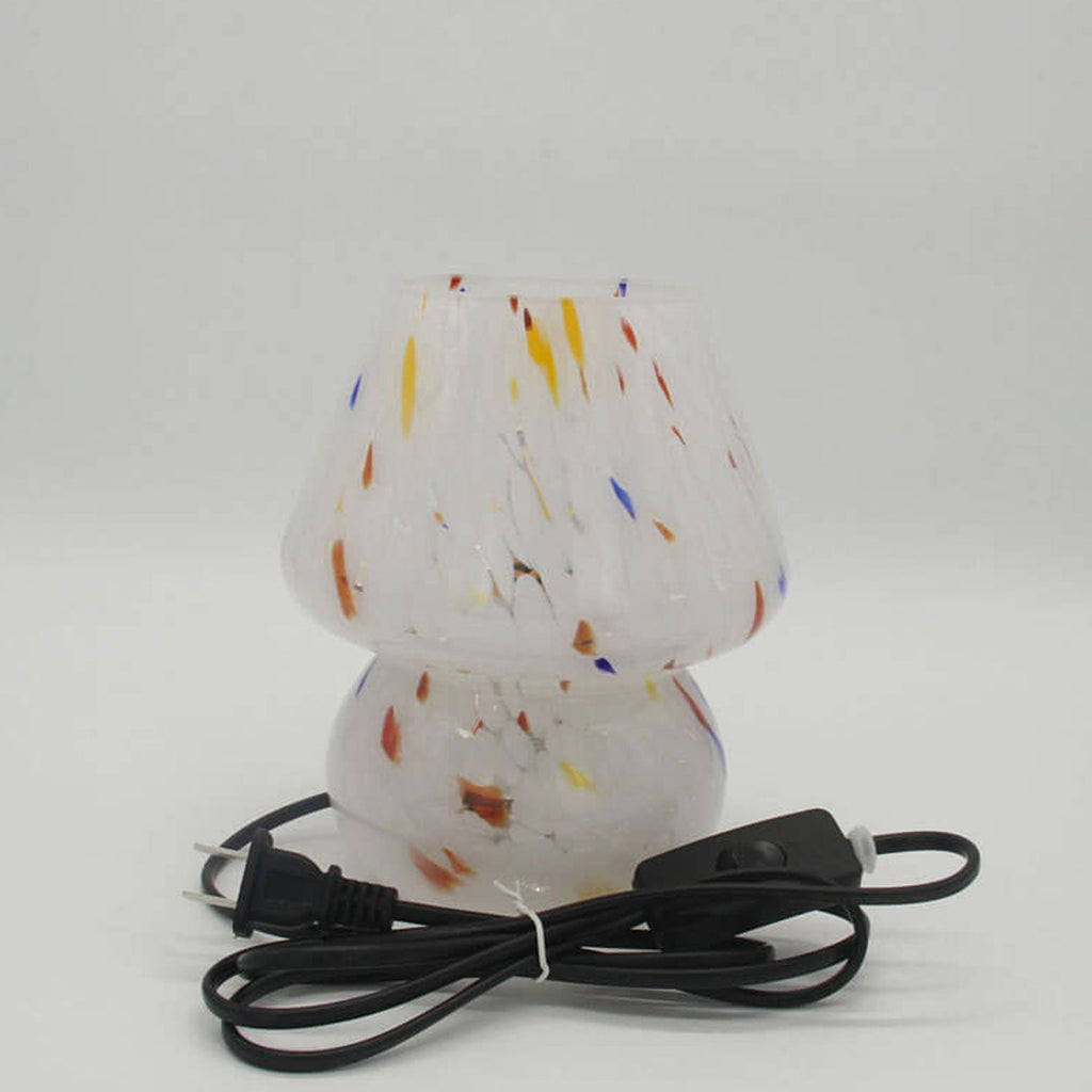 Stained Ink Glass Mushroom Table Lamp