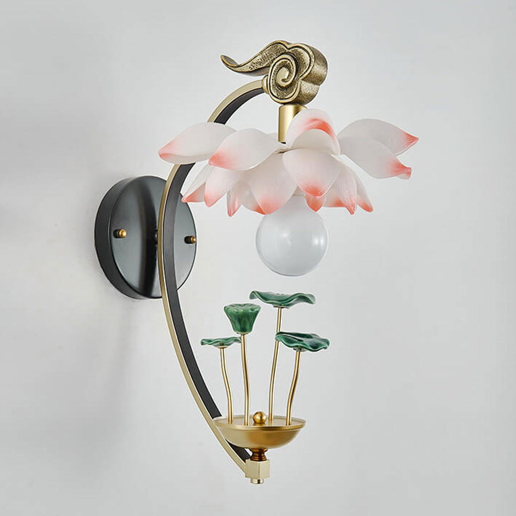 Lotus Ceramic Resin Wall Lamp
