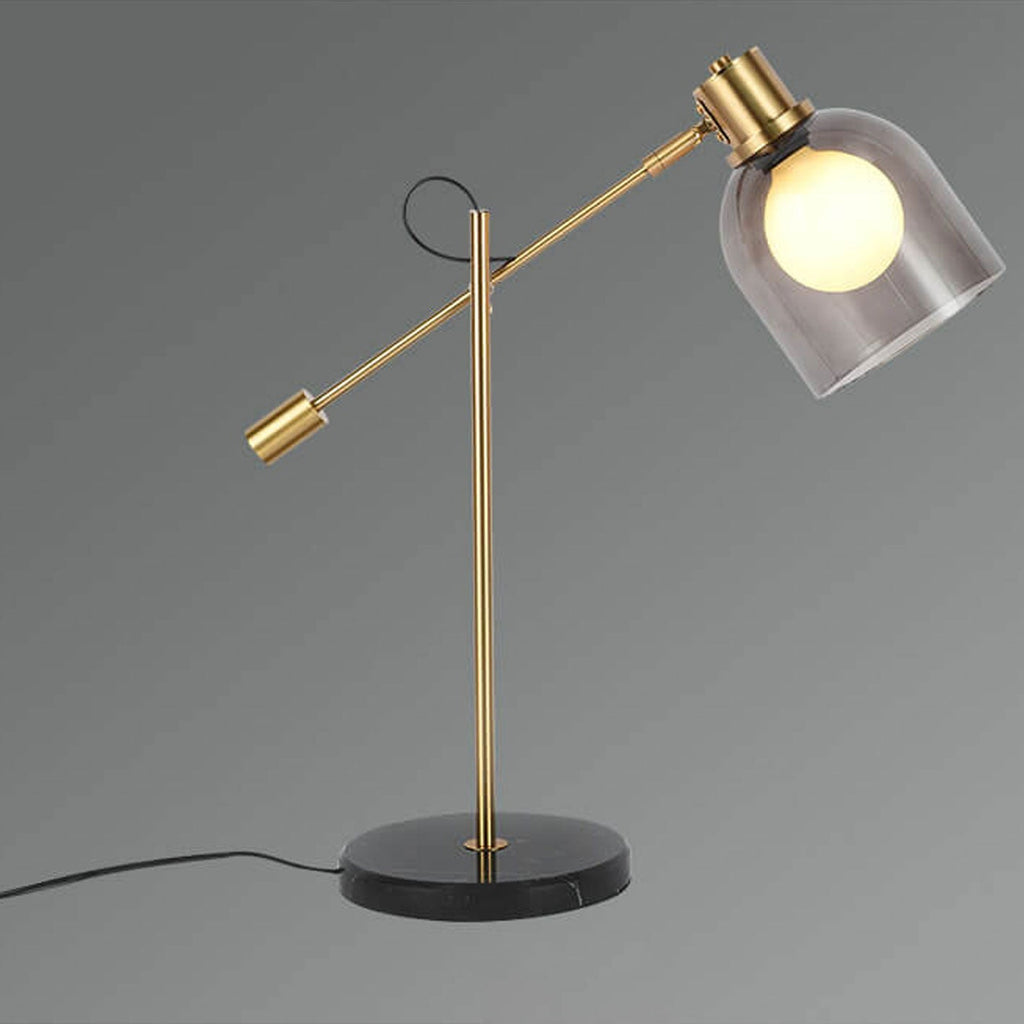 Postmodern Smoke Gray Glass Table Lamp