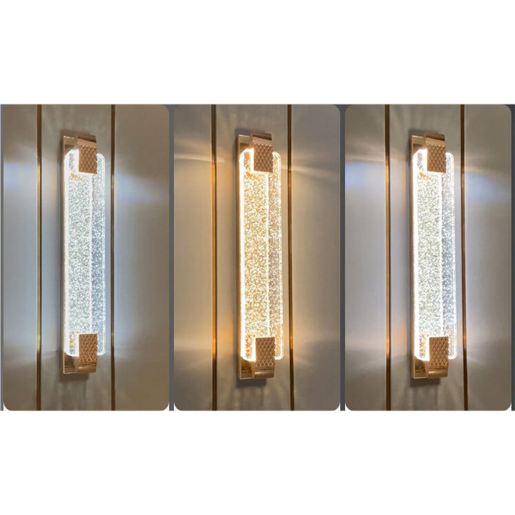Rectangular Bubble Crystal Wall Lamp