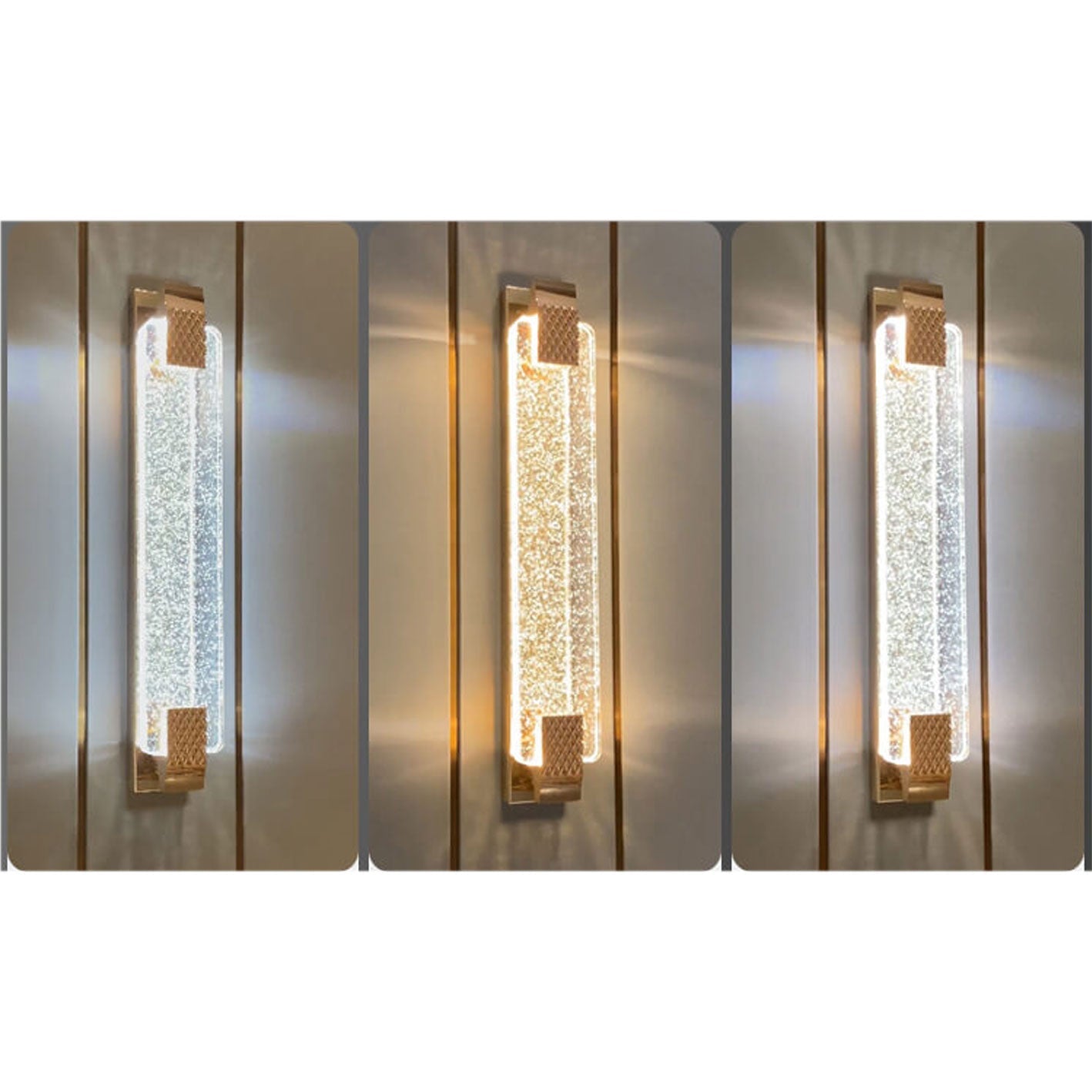 Rectangular Bubble Crystal Wall Lamp