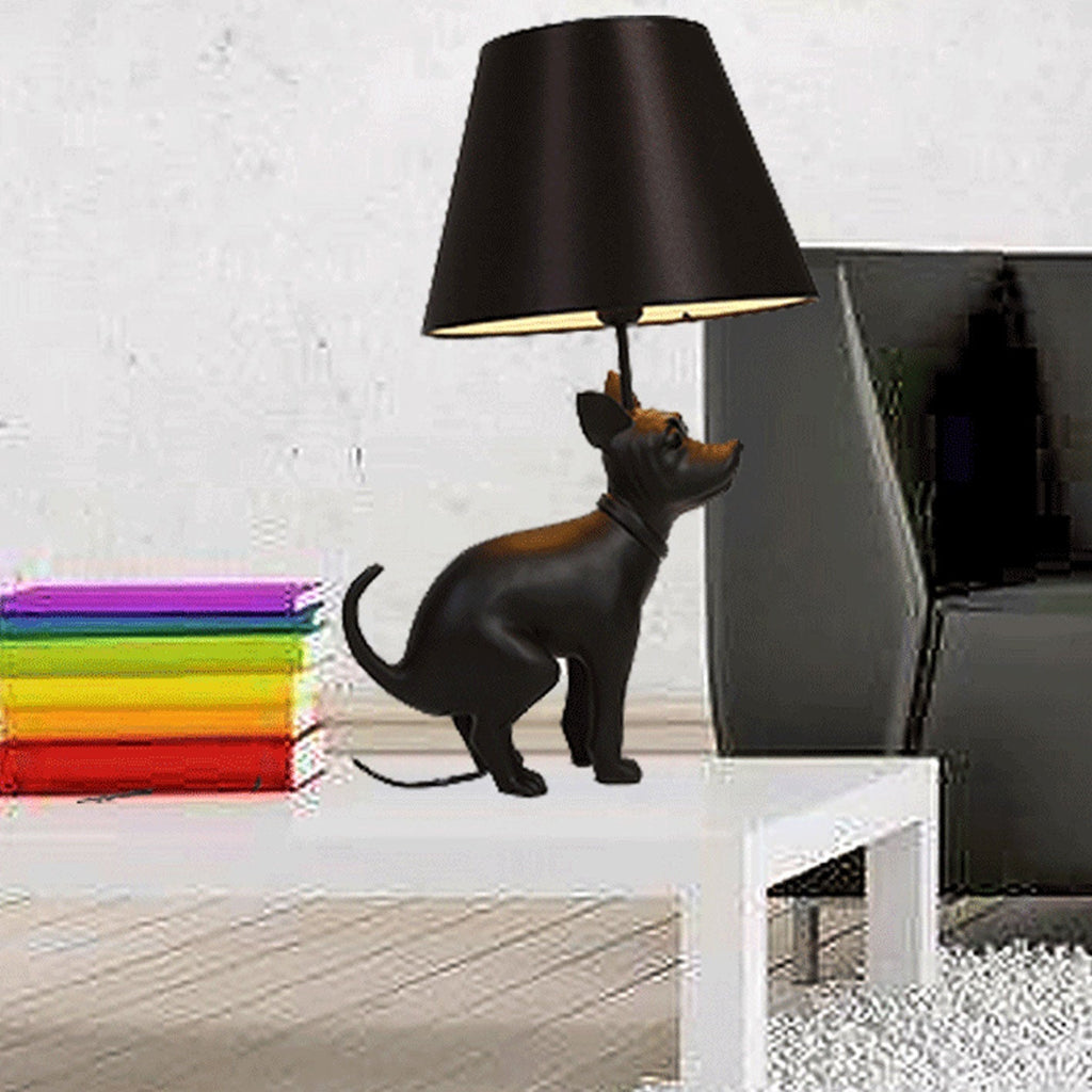 Dog Resin Table Lamp
