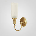 Brass Glass 1/2 Wall Lamp