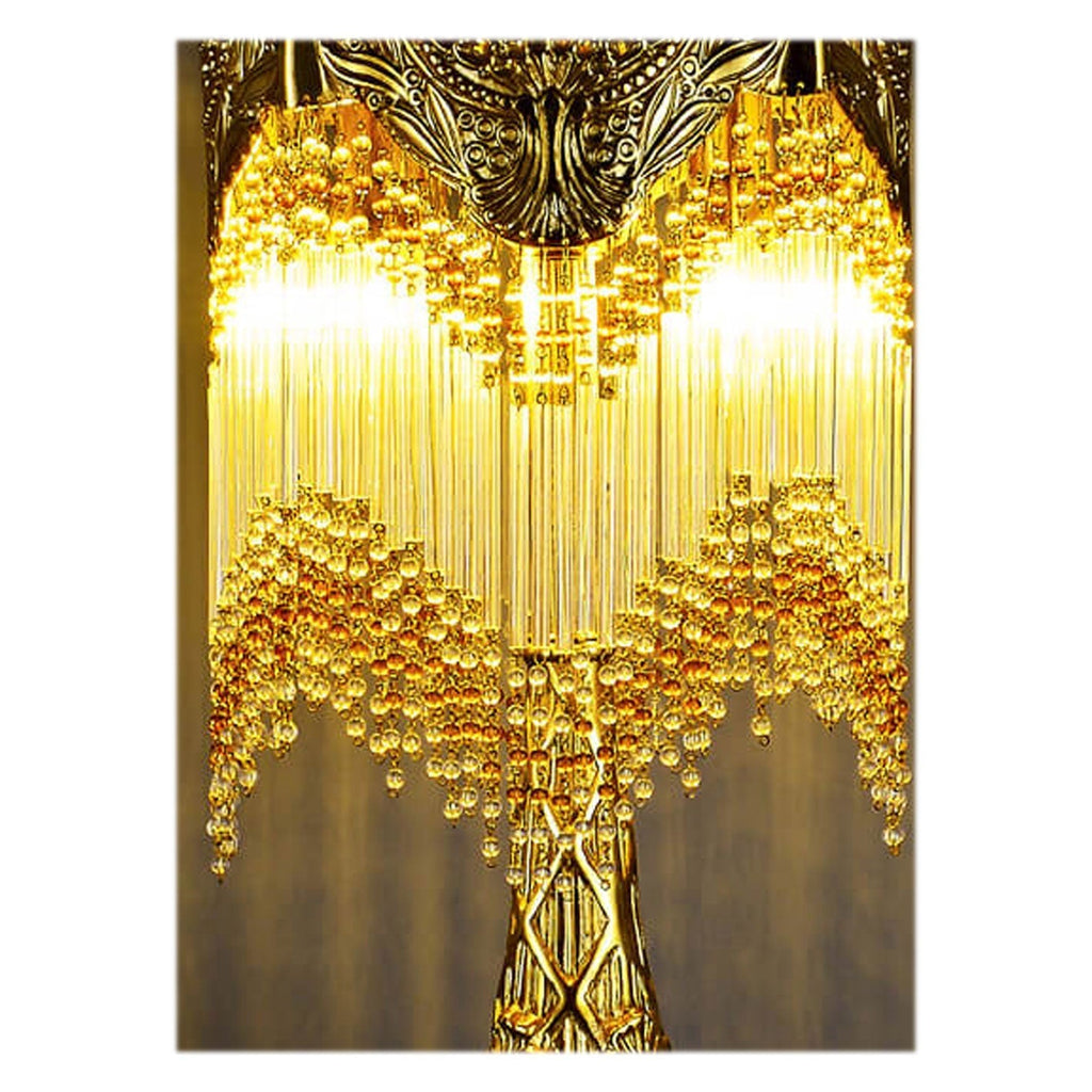 Brass Crystal Tassel Table Lamp