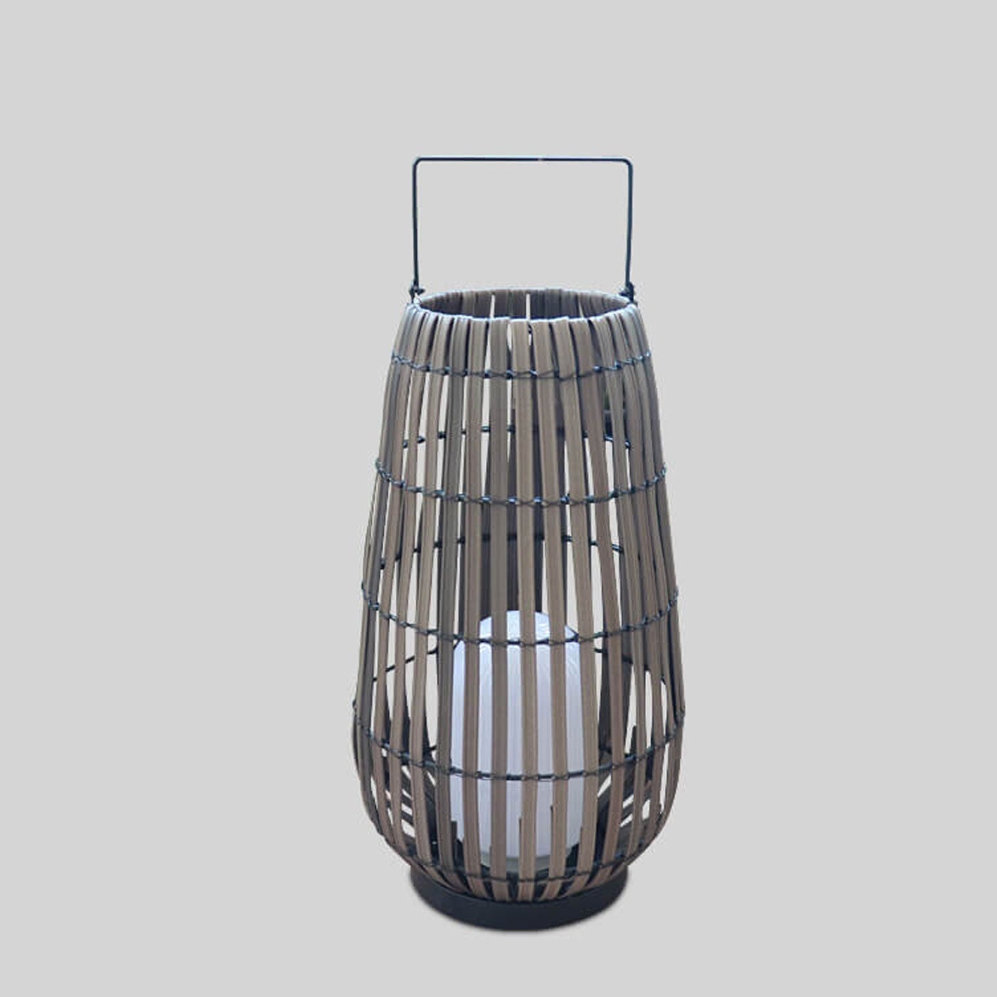 Modern Rattan Weaving Oval Floor Lamp