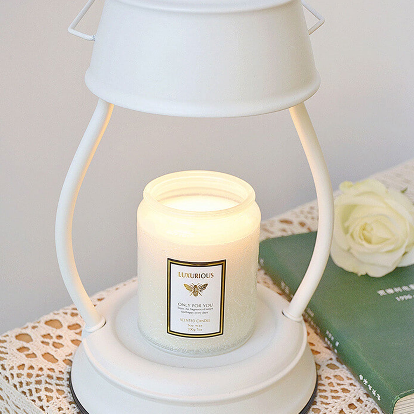 Metal Lantern Melting Wax Table Lamp