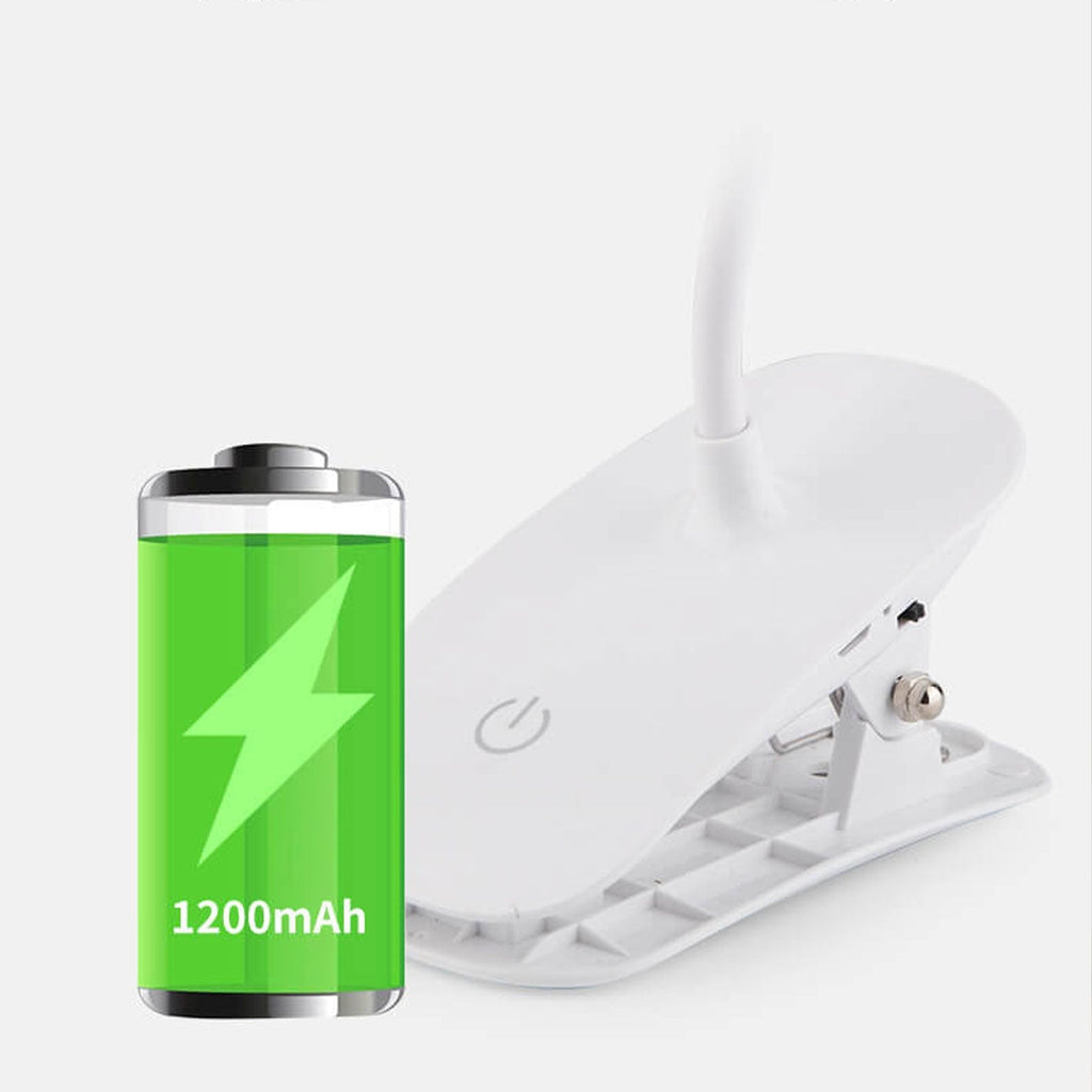 Foldable Round Rechargeable Clips Table Lamp