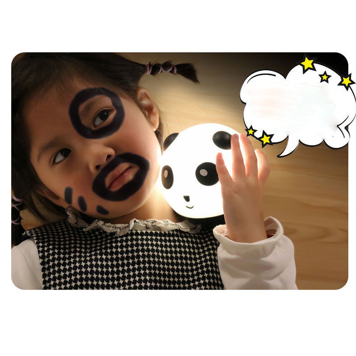 Cute Panda Tumbler Silicone Floor Lamp