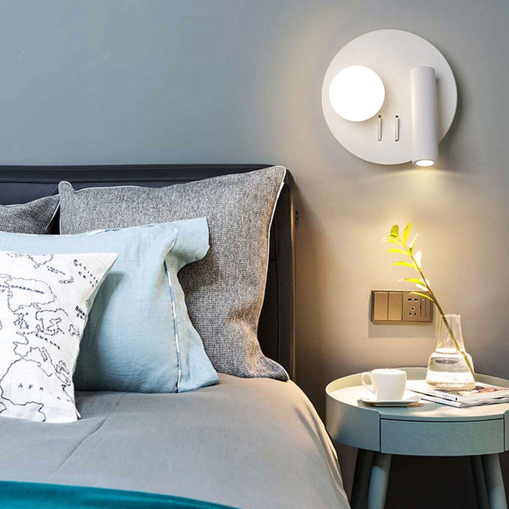 Round/Square Acrylic Iron Reading Wall Lamp